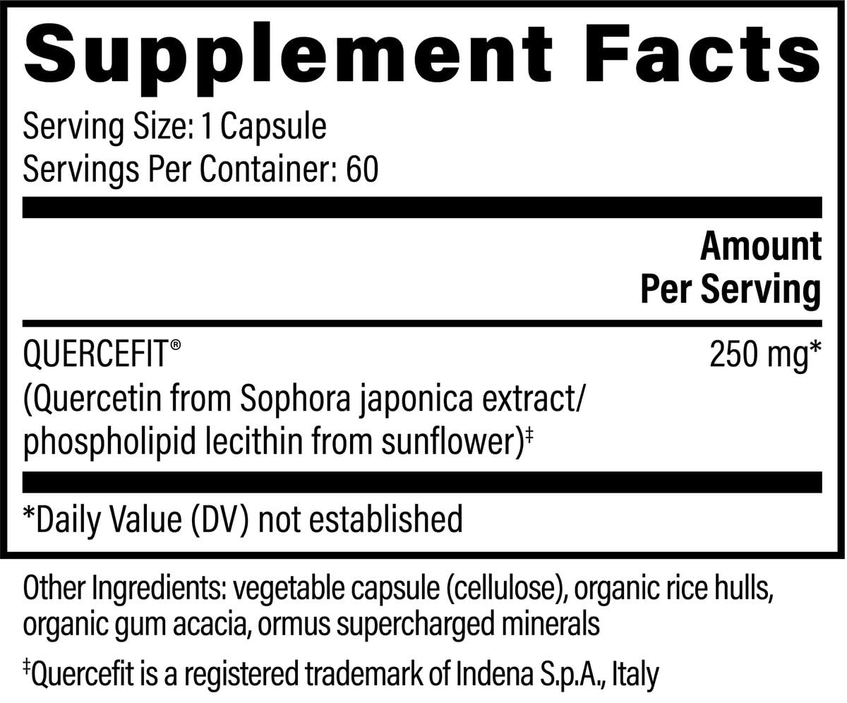 Close-up of QuerceFIT capsules showing convenient daily use and antioxidant support