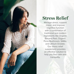 Global Healing Center Stress Relief SAMe ingredient supports mood balance.