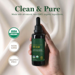 Amber bottle protecting Tulsi Drops potency and freshness