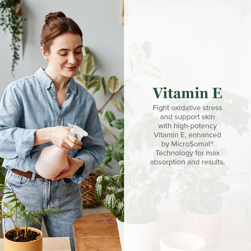 Global Healing Vitamin E liquid drops dropper enables precise daily dosing.