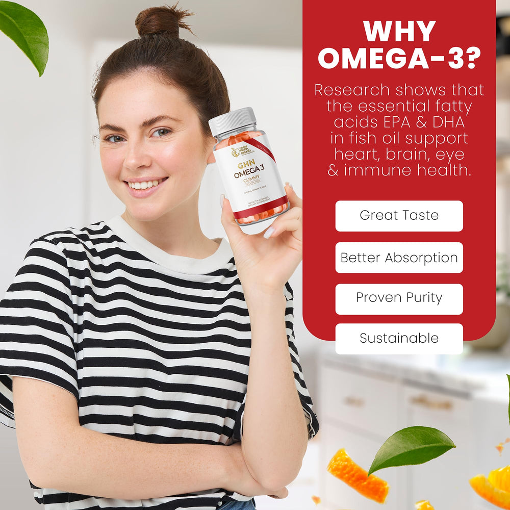 Global Health Naturals natural orange flavor suggests pleasant taste with no artificial additives.