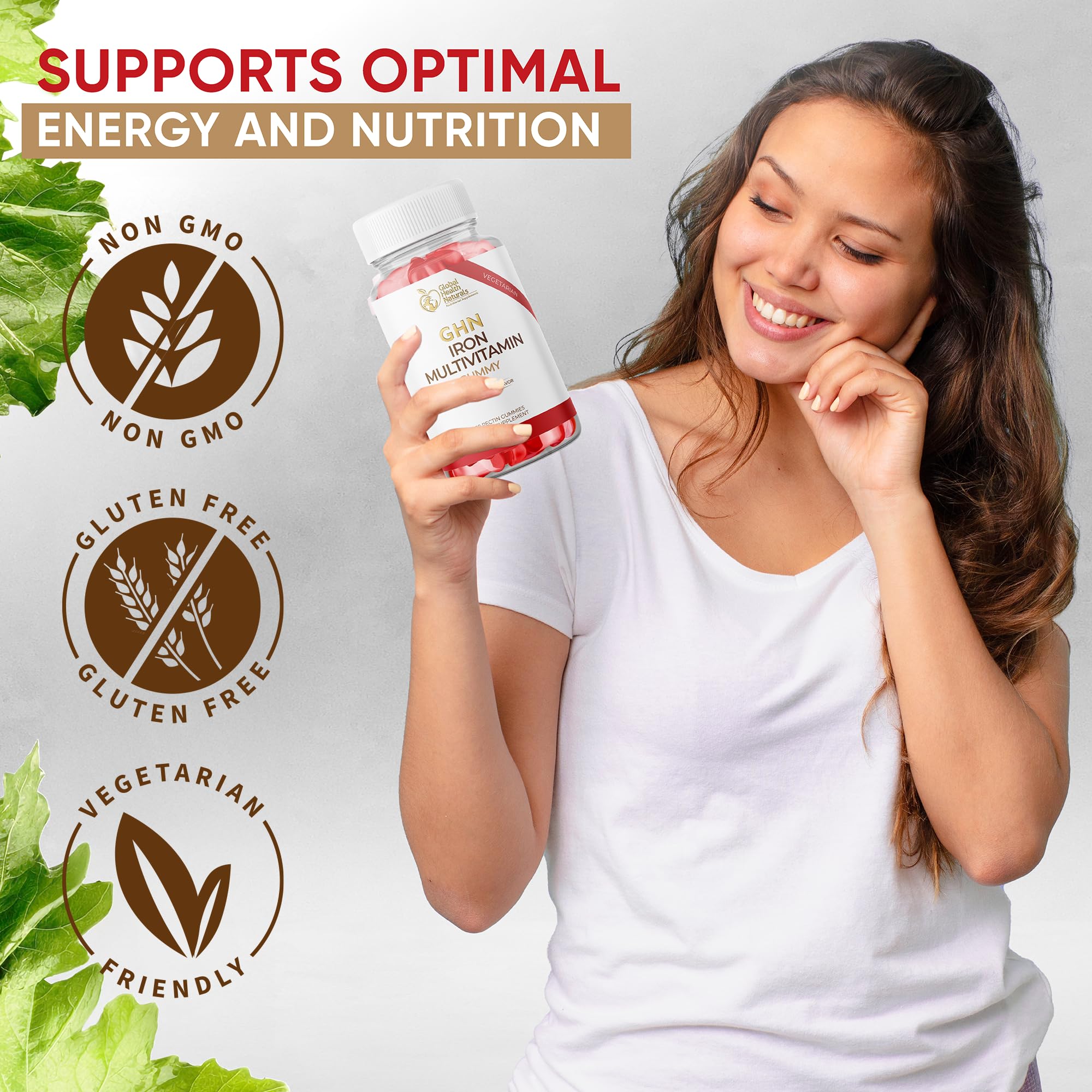 Global Health Naturals vegan women's multivitamin vegan plant-based formula emphasis