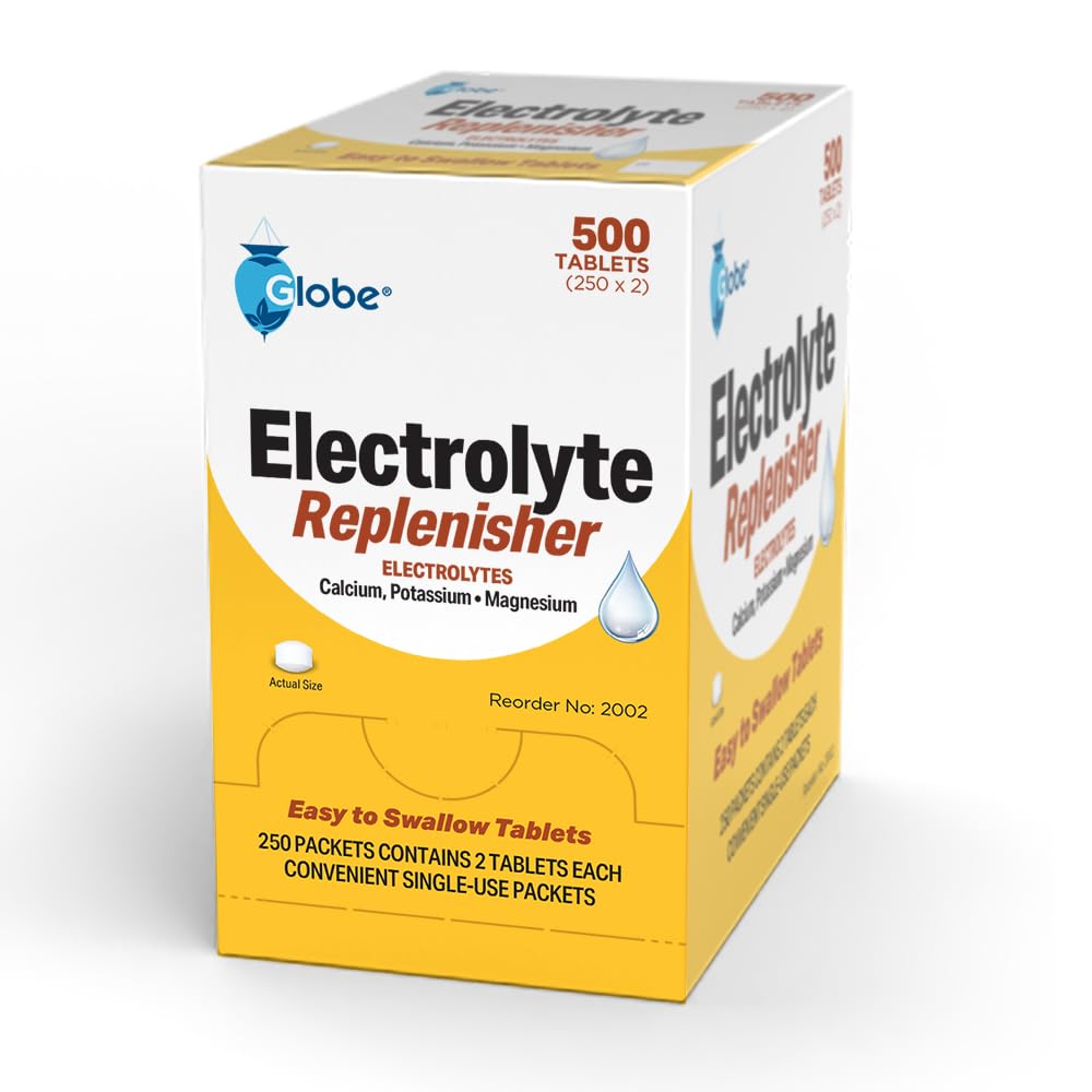 Globe Electrolyte ingredients label highlighting minerals potassium calcium magnesium.