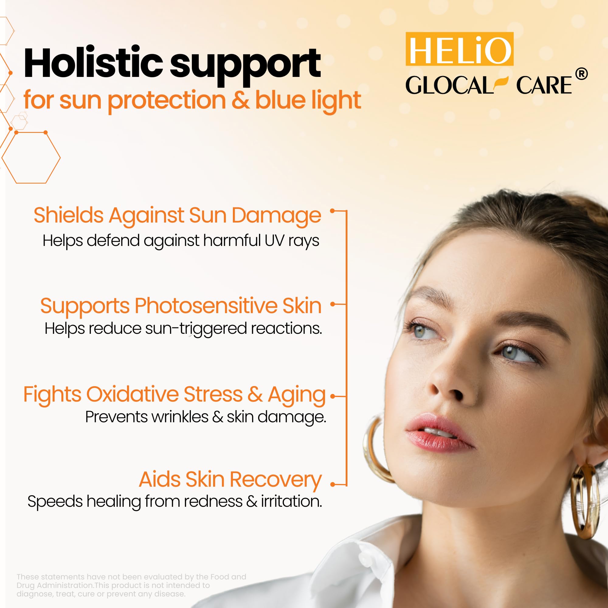 GlocalCare Helio polypodium leucotomos ingredient featured for skin support.