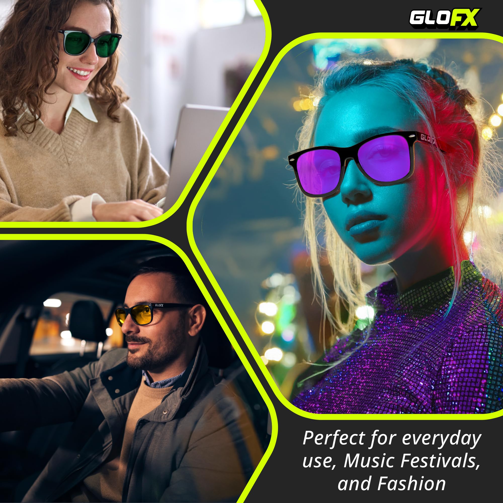 GloFX Snaps red lenses provide targeted glare reduction for focus.