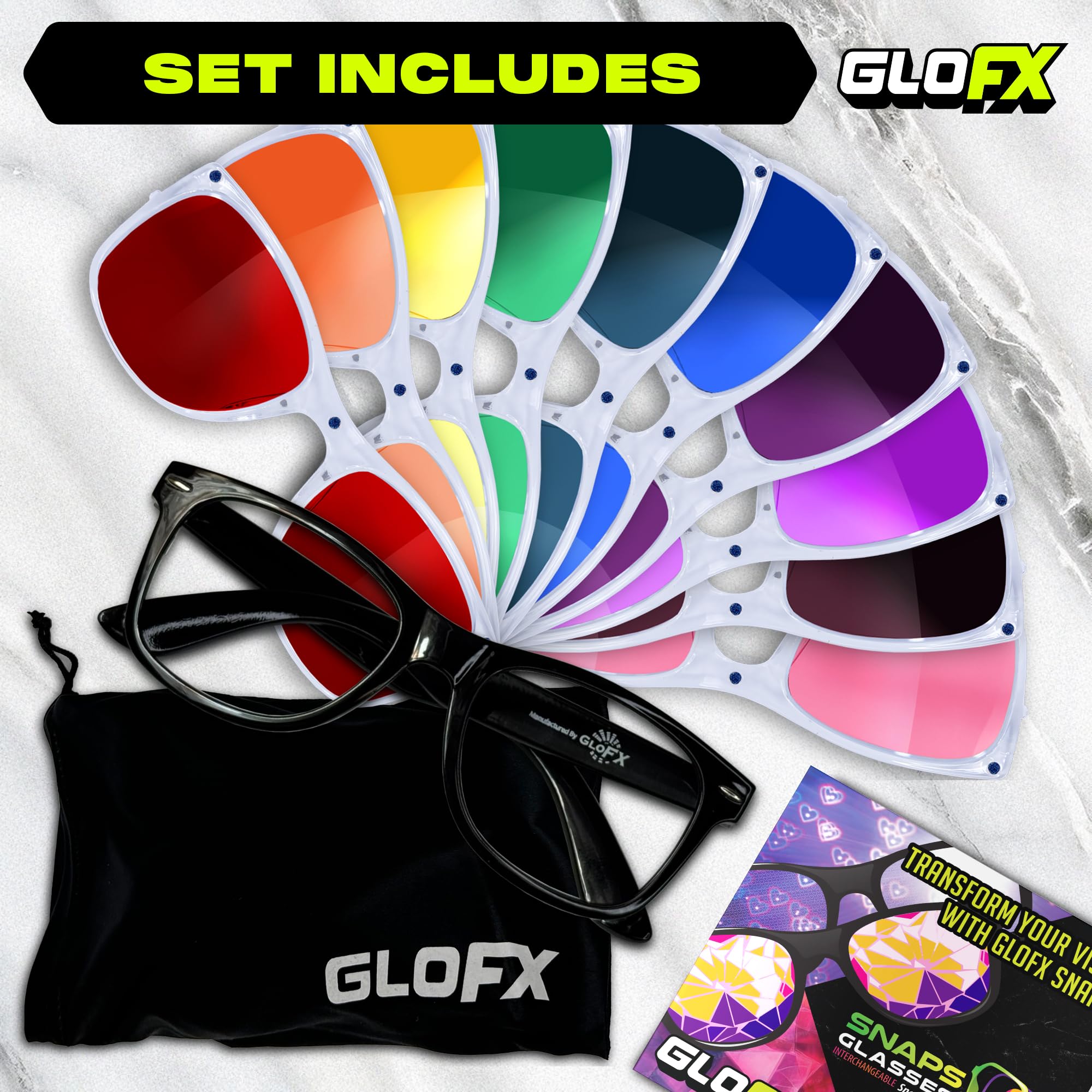 GloFX Snaps rose lenses reduce glare for clearer outdoor viewing.