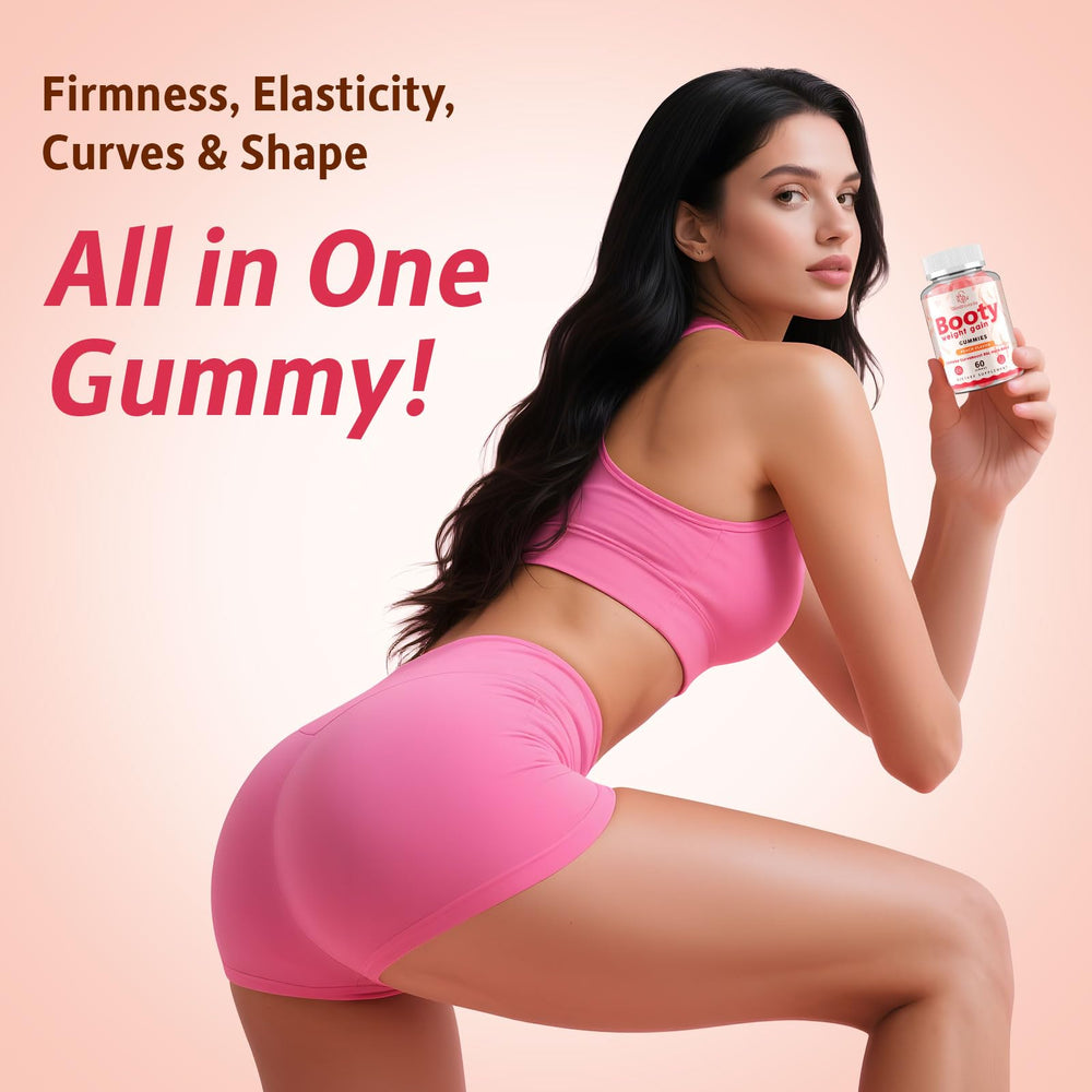 Glorithiventa Booty Gummies vegan packaging emphasizing plant-based formula for wellness