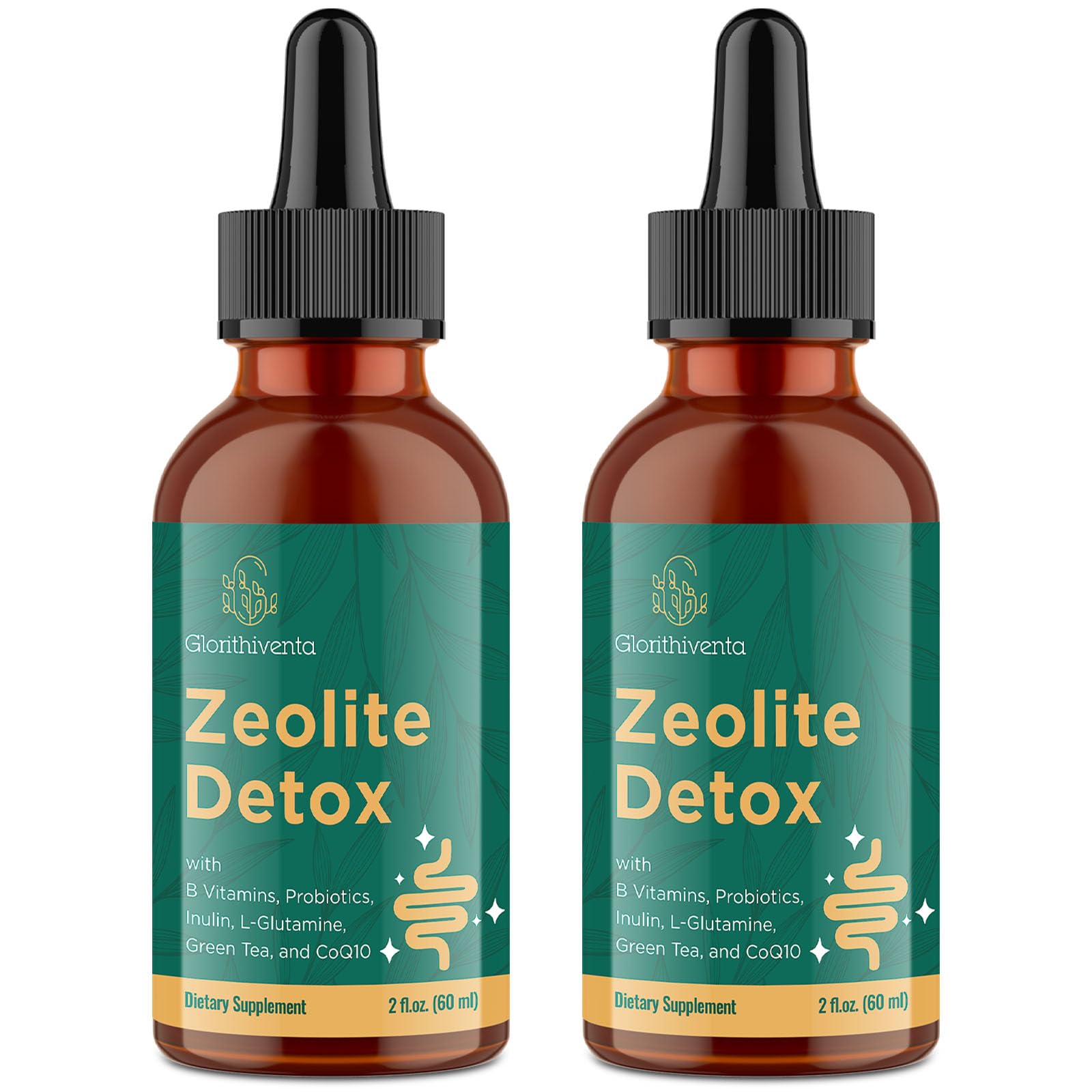 Glorithiventa Zeolite Detox bottle for daily detox support