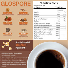 GLOSPORE mushroom coffee stick ready-to-use for a mess-free morning ritual.
