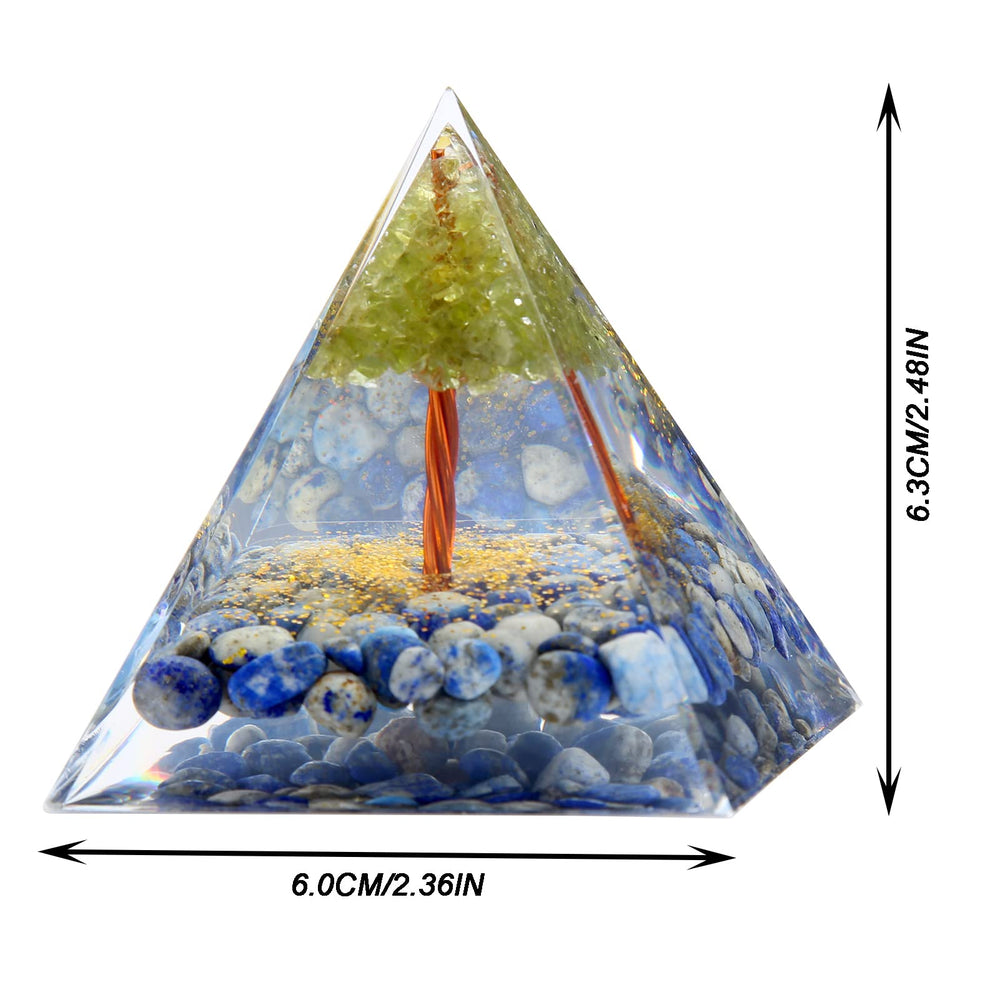 Glowki Orgone Pyramid gift-ready packaging.