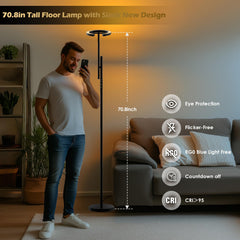Glowrium full-spectrum lamp delivers customizable warmth and daylight tones.