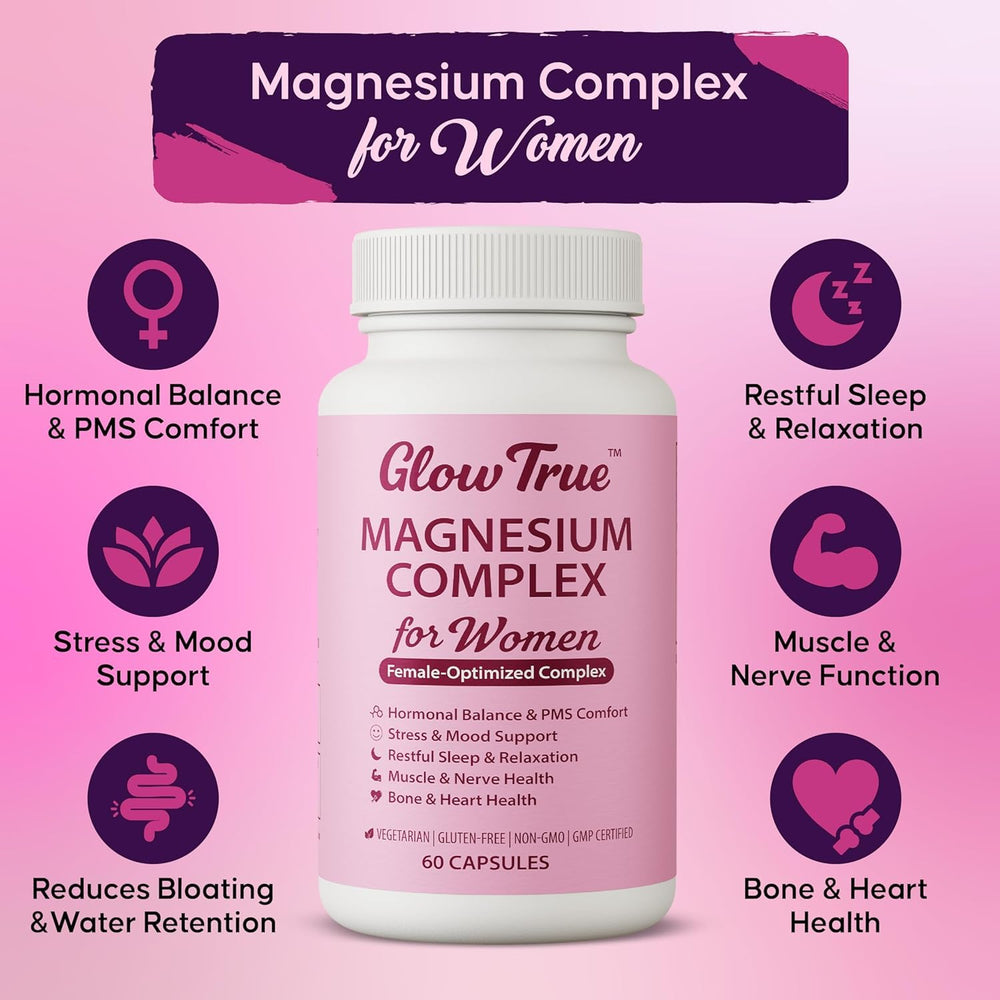 GlowTrue magnesium bottle on dresser for a mindful morning routine and energy