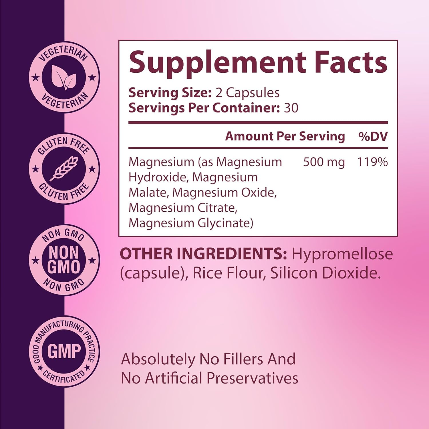 GlowTrue magnesium capsules pour into hand for easy daily use