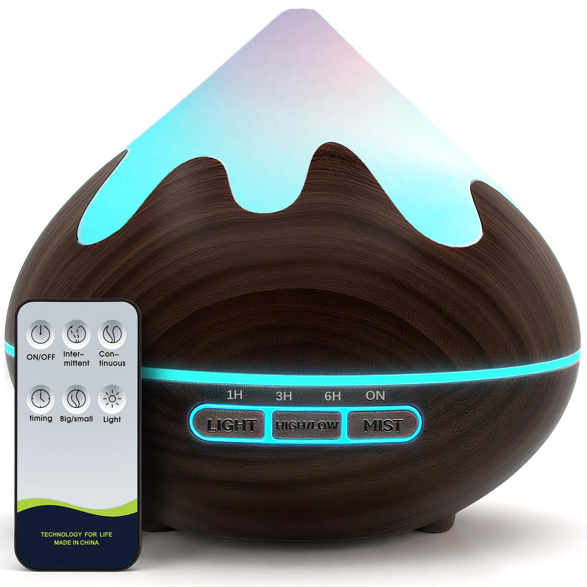 GLOXA 500ml diffuser with remote control for easy operation