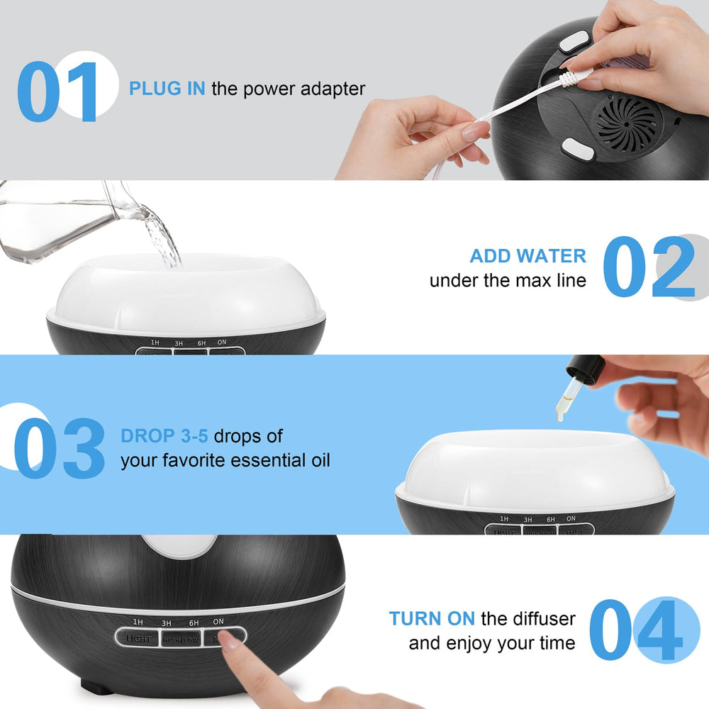 GLOXA diffuser in bedroom ambience for relaxing evenings.
