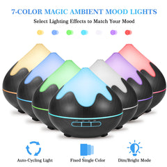 GLOXA diffuser remote control enables easy mist and light adjustments.