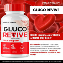 Gluco Revive capsules being poured out for daily use.