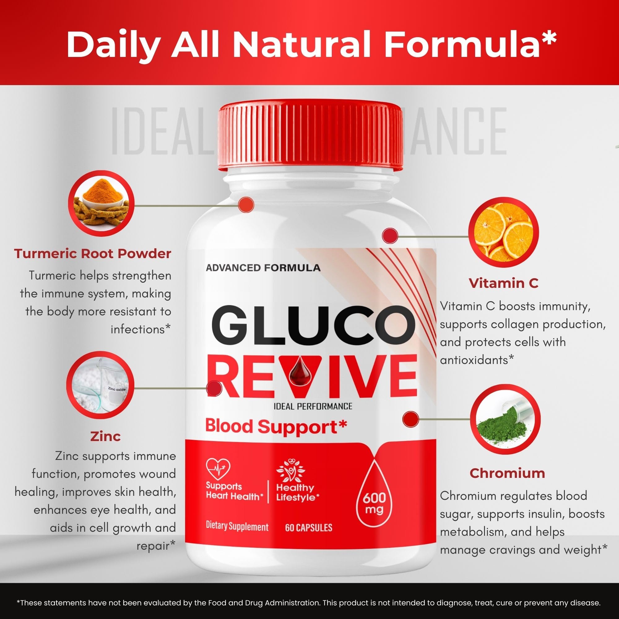 Gluco Revive wellness routine scene with bottle and water for daily use.