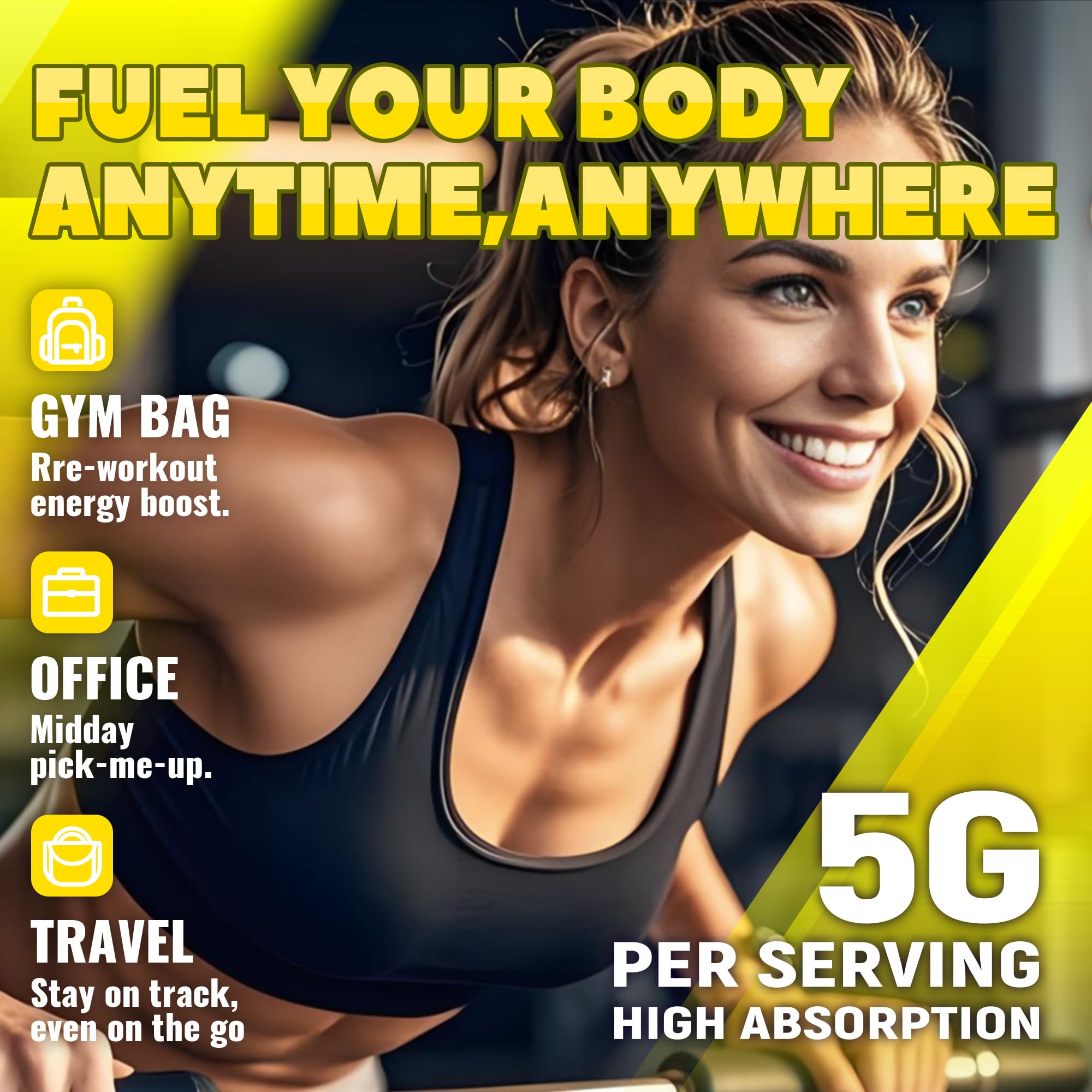 GlucoBio Creatine Gummies serving size details for flexibility