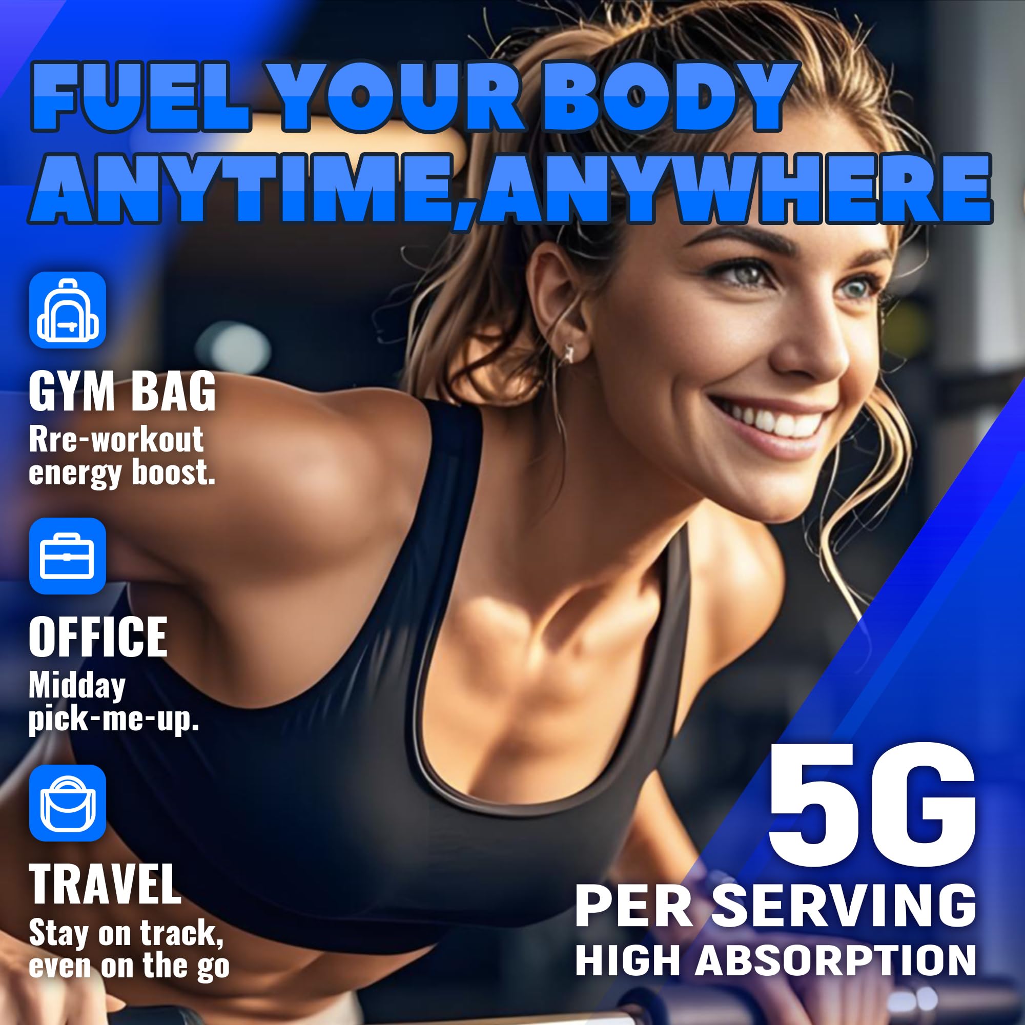 GlucoBio ingredients panel focusing on creatine monohydrate purity
