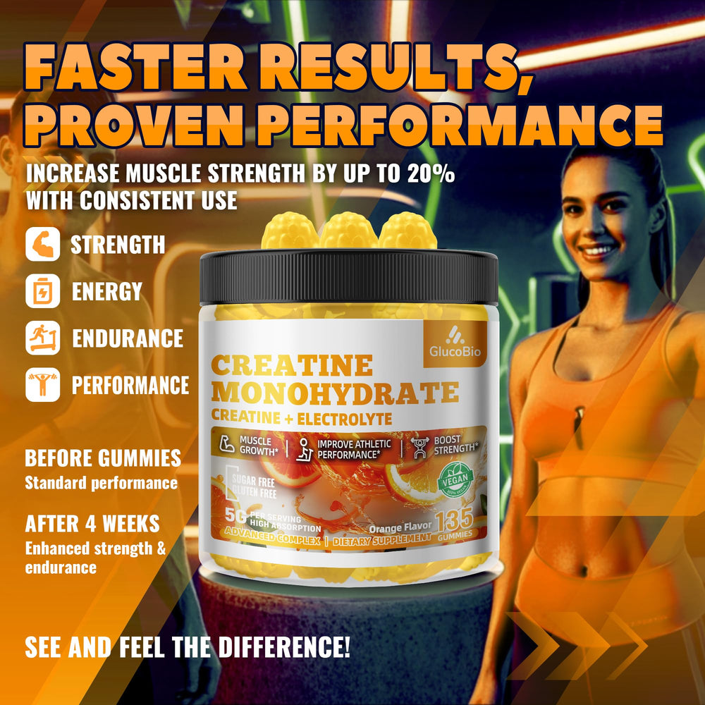 GlucoBio gummies on-the-go shot underlines portability for gym sessions and travel.