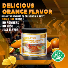 GlucoBio orange electrolyte gummies pack showcases refreshing flavor and hydration-friendly design.