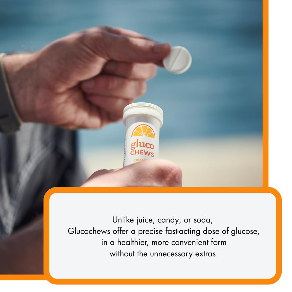 Glucochews gluten-free label signals dietary-friendly energy option.