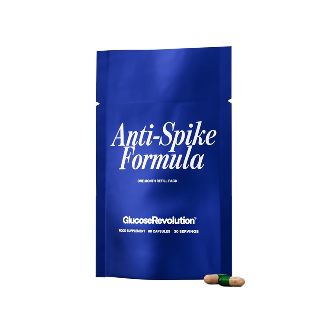 Glucose Revolution Anti-Spike Formula refill pouch supports balanced energy after meals.