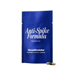 Glucose Revolution Anti-Spike Formula refill pouch supports balanced energy after meals.