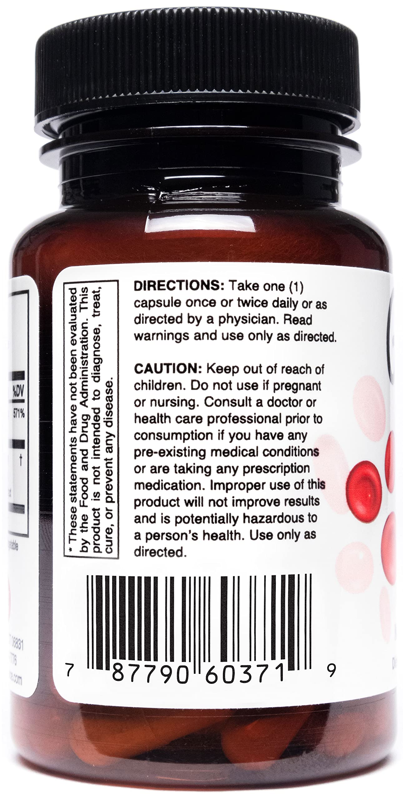 Glucoven bottle label close-up highlighting non-GMO vegan gluten-free features