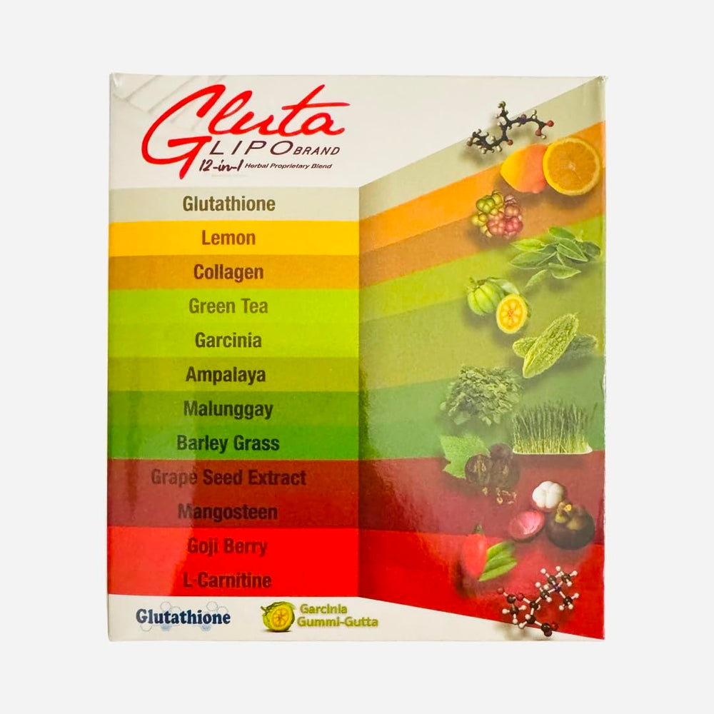 Glutalipo ingredients featuring glutathione and collagen in a healthy blend