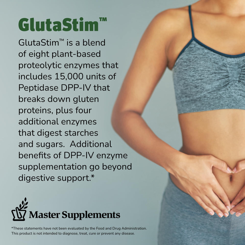 Close-up of GlutaStim enzyme blend for digestive support