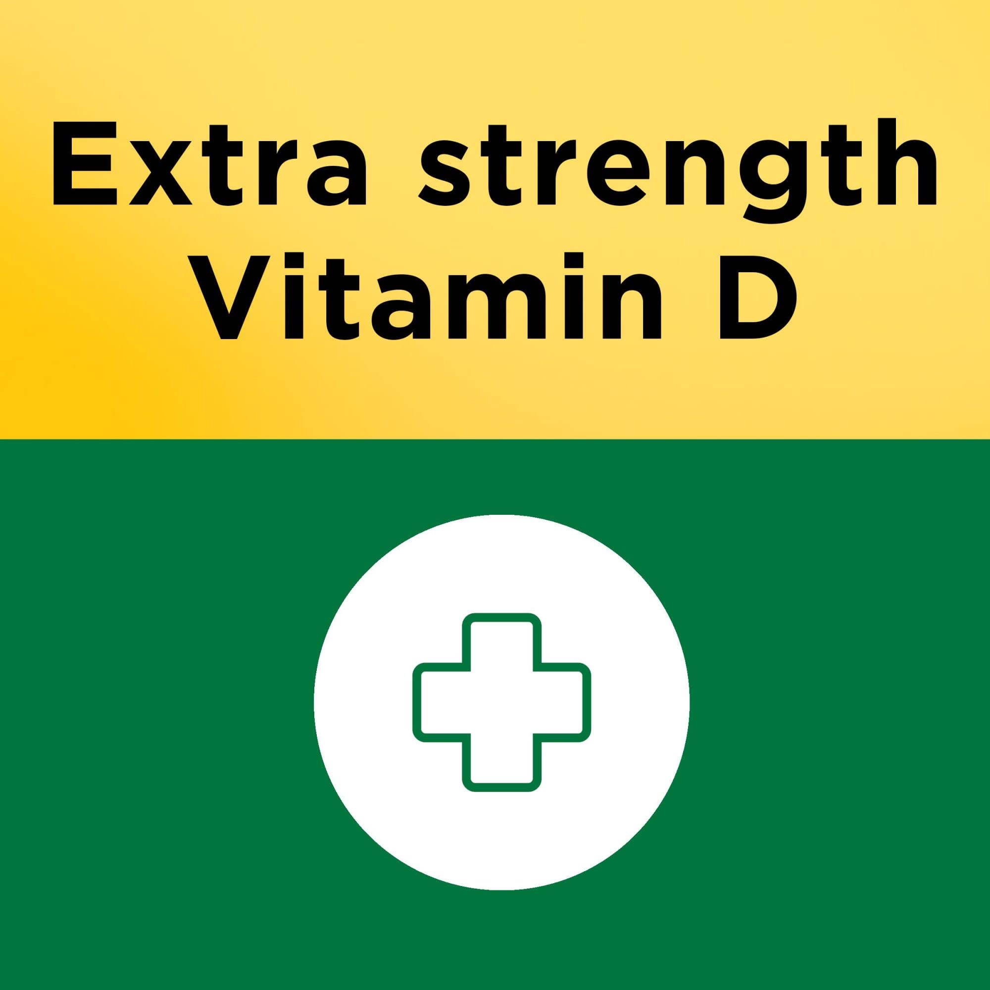 Gluten-free Nature Made Vitamin D3 5000 IU softgels ideal for daily use.