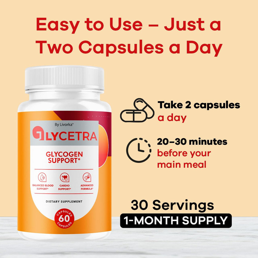 Glycetra bottle label visible with clear dosage information