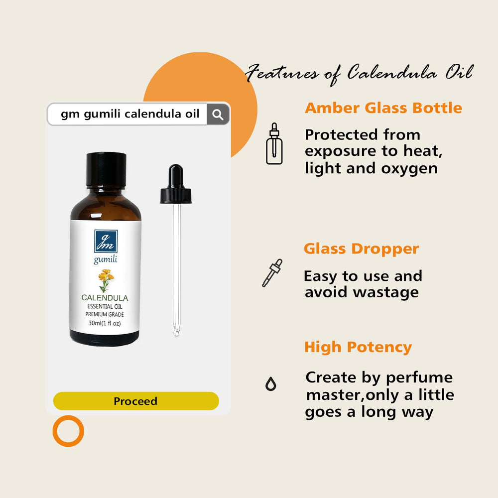 GM Gumili Calendula essential oil used for candle making with rich aroma.