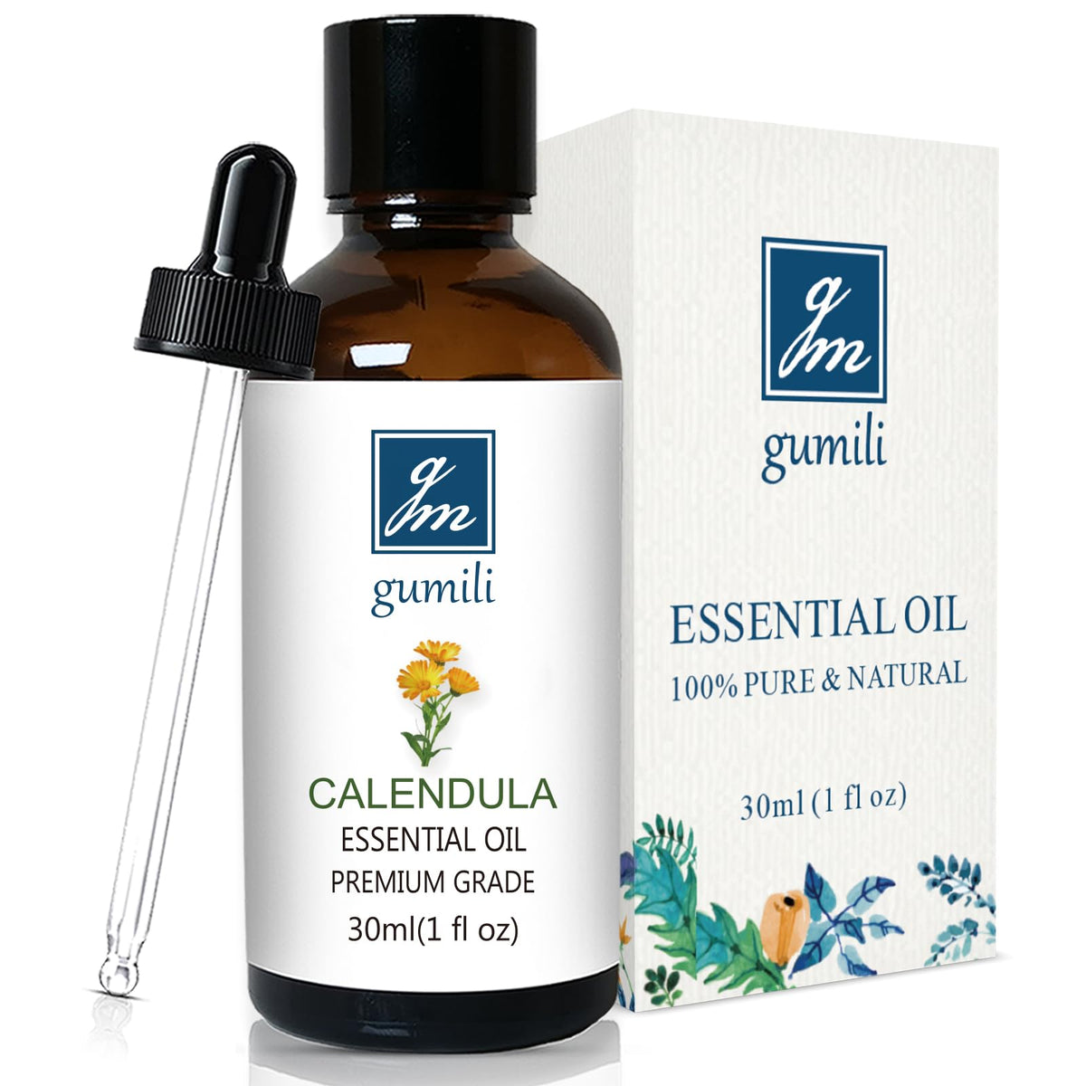 GM Gumili Calendula Essential Oil 1 Oz bottle for premium fragrance projects.