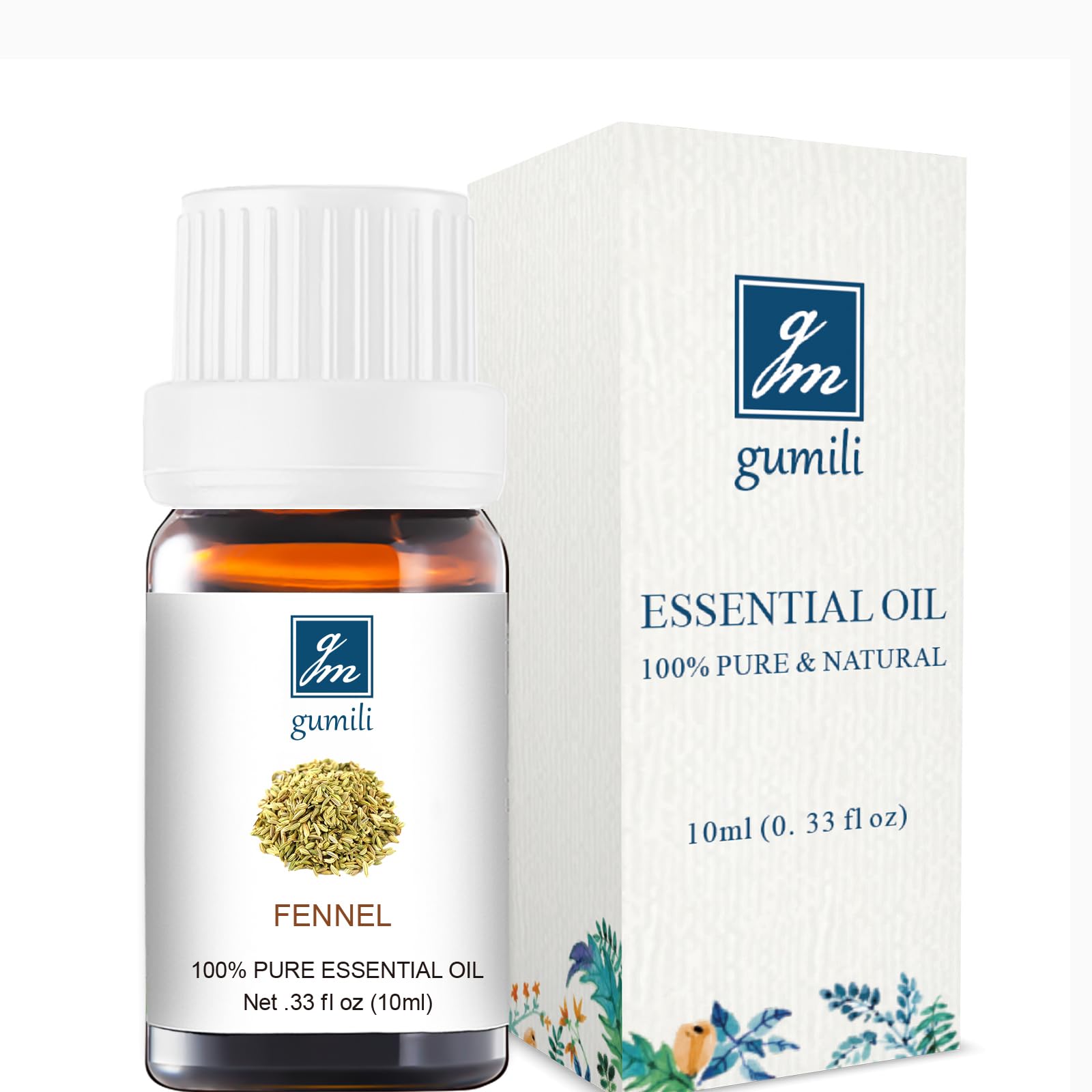 GM Gumili fennel essential oil bottle ideal for diffusers and DIY blends.