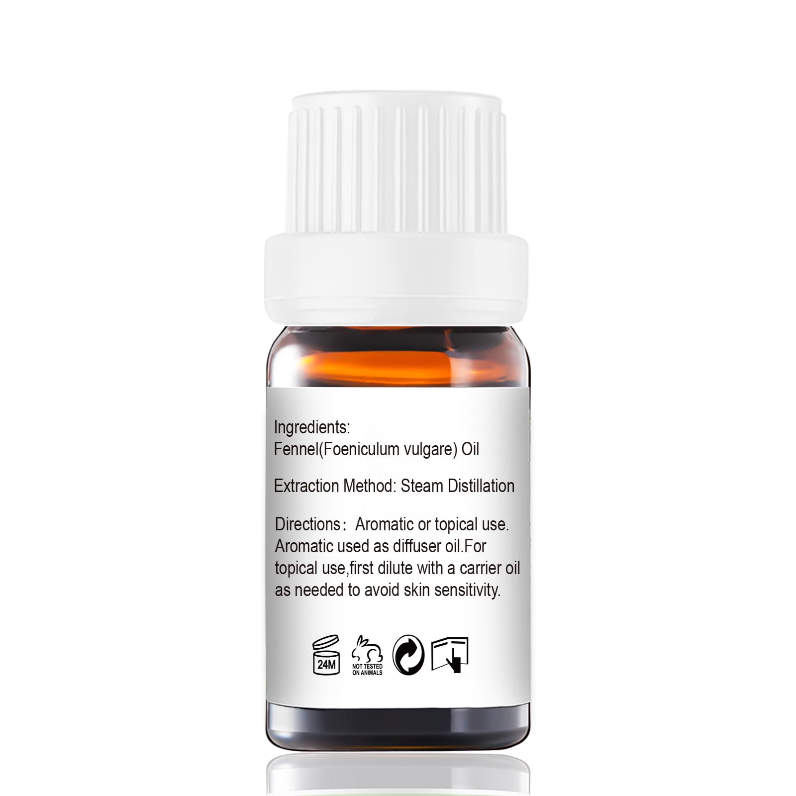 GM Gumili fennel essential oil beside a diffuser for calming aromatics.