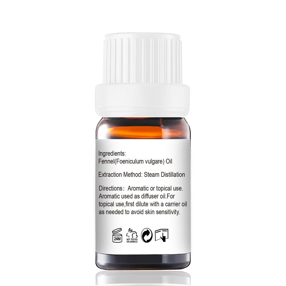 GM Gumili fennel essential oil beside a diffuser for calming aromatics.