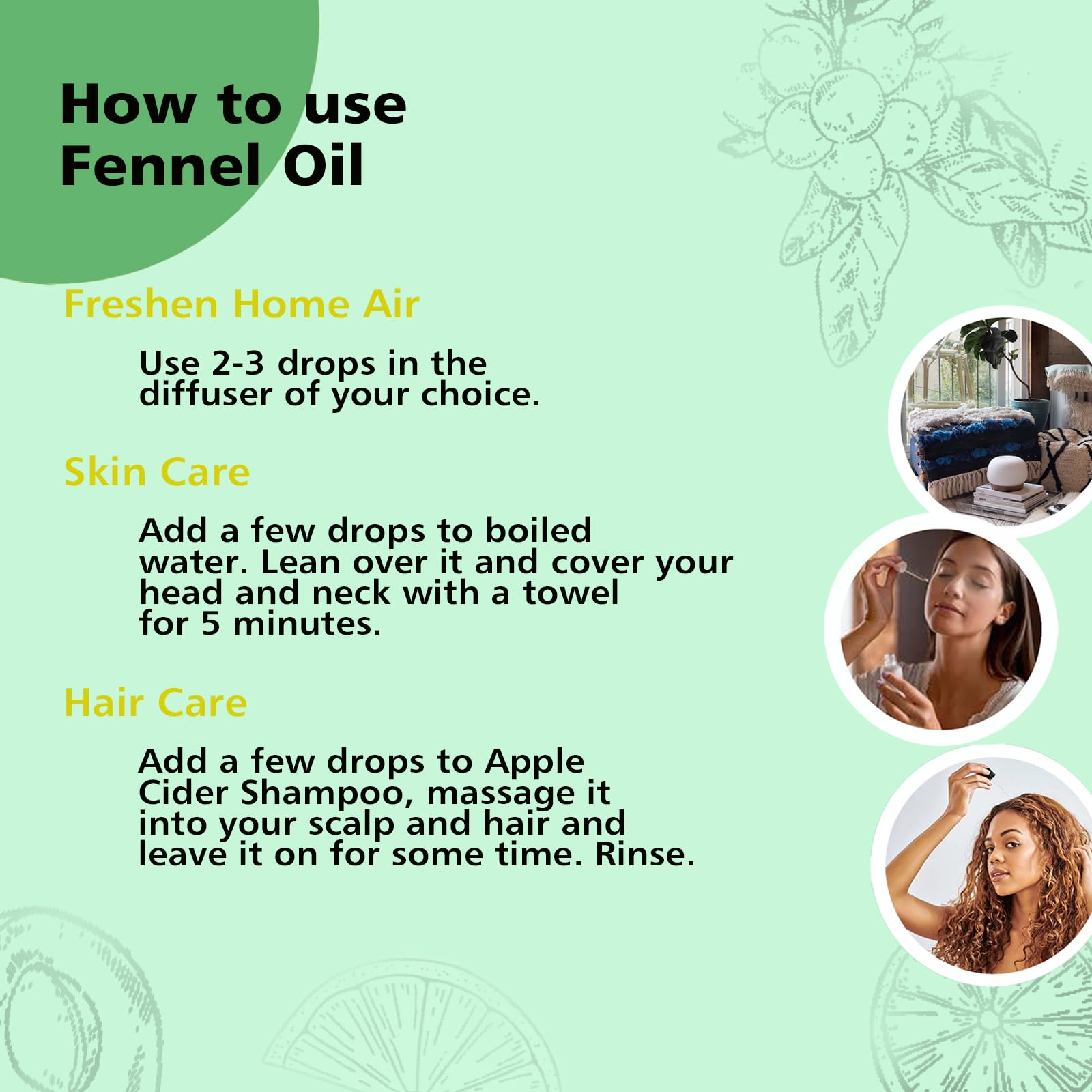GM Gumili fennel essential oil used in massage oil for gentle aroma.