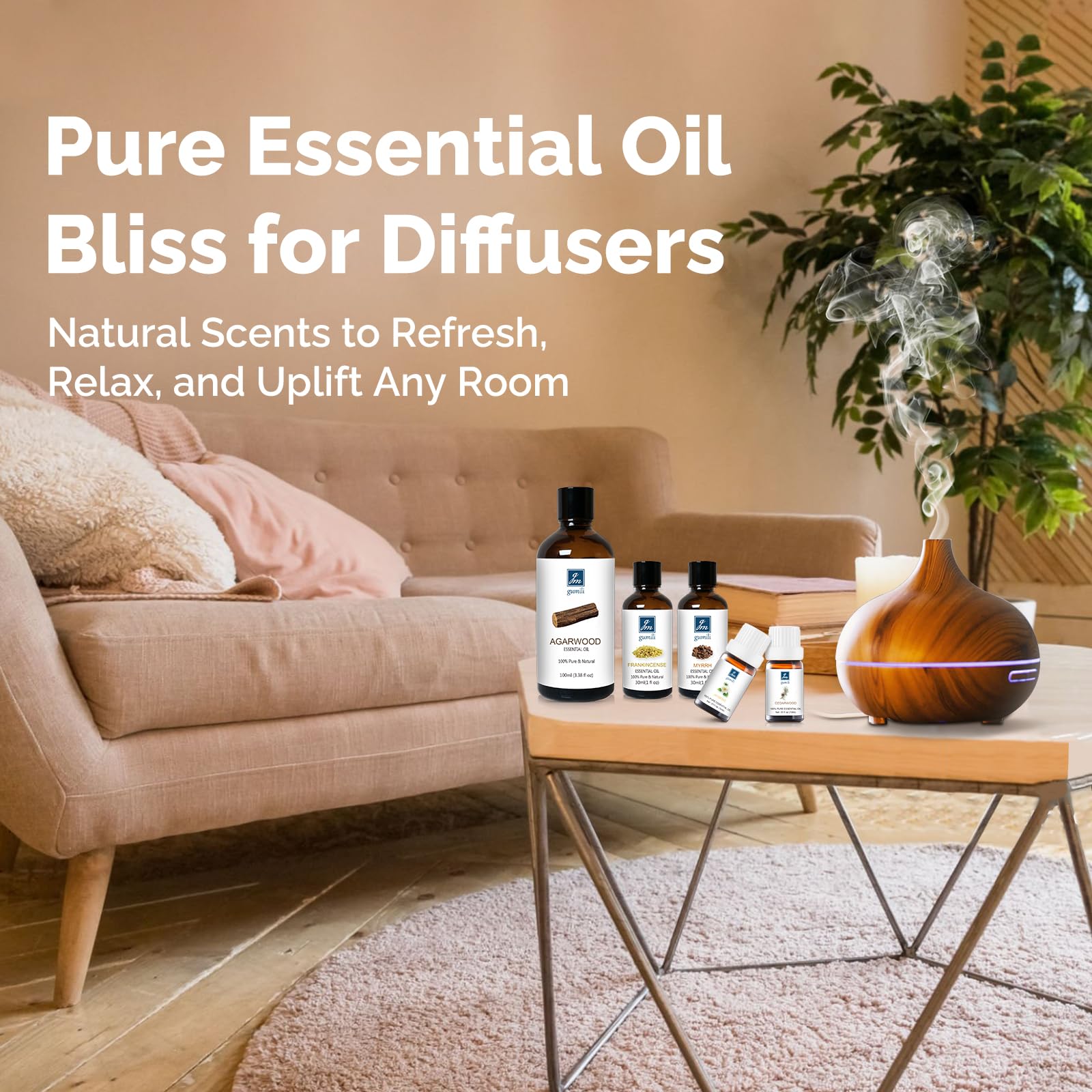 GM Gumili Helichrysum oil bath ritual setup with calming aroma