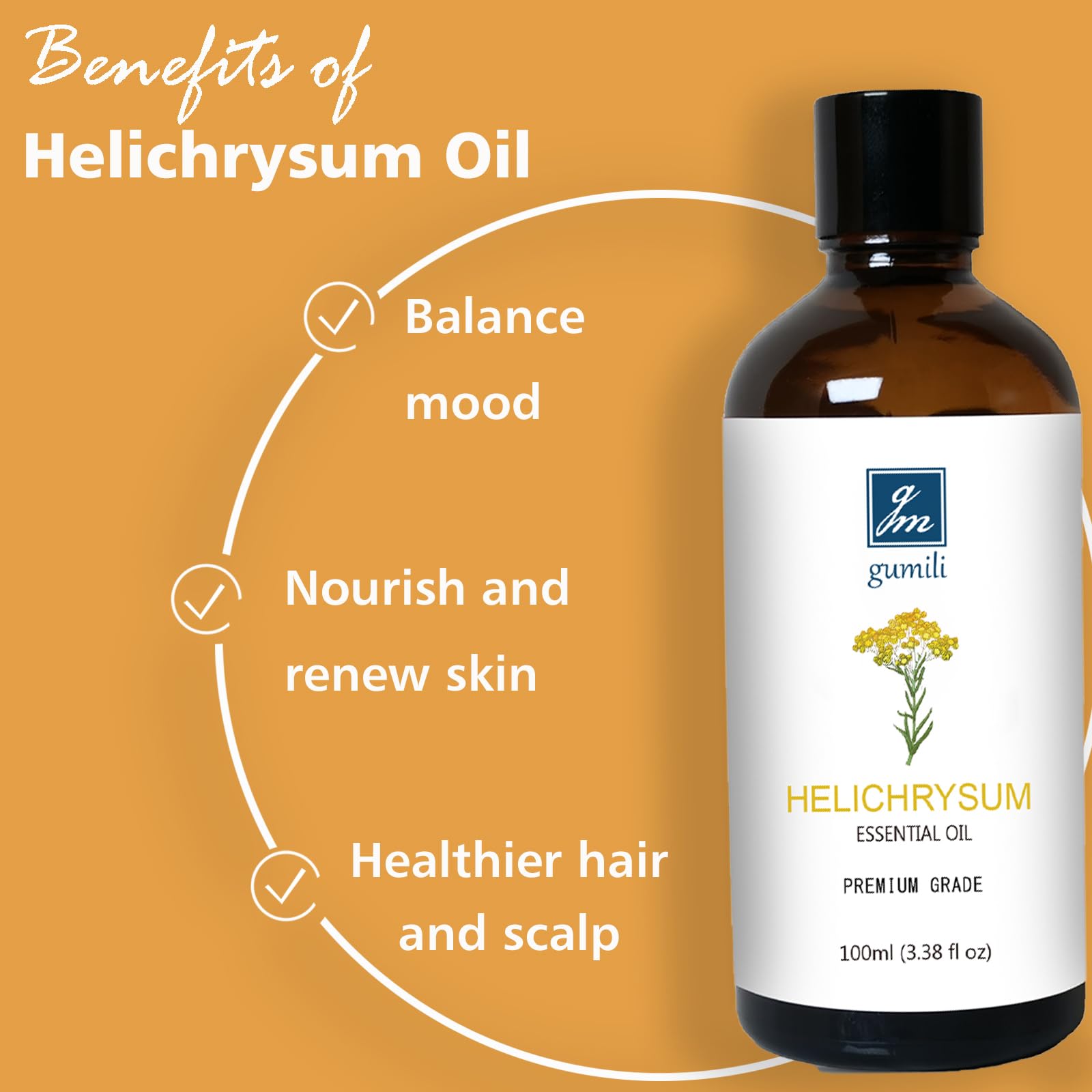 GM Gumili Helichrysum oil blend setup for versatile formulations