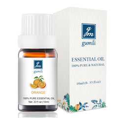 GM Gumili Orange Essential Oil bottle front for premium aromatherapy and skin care routines.