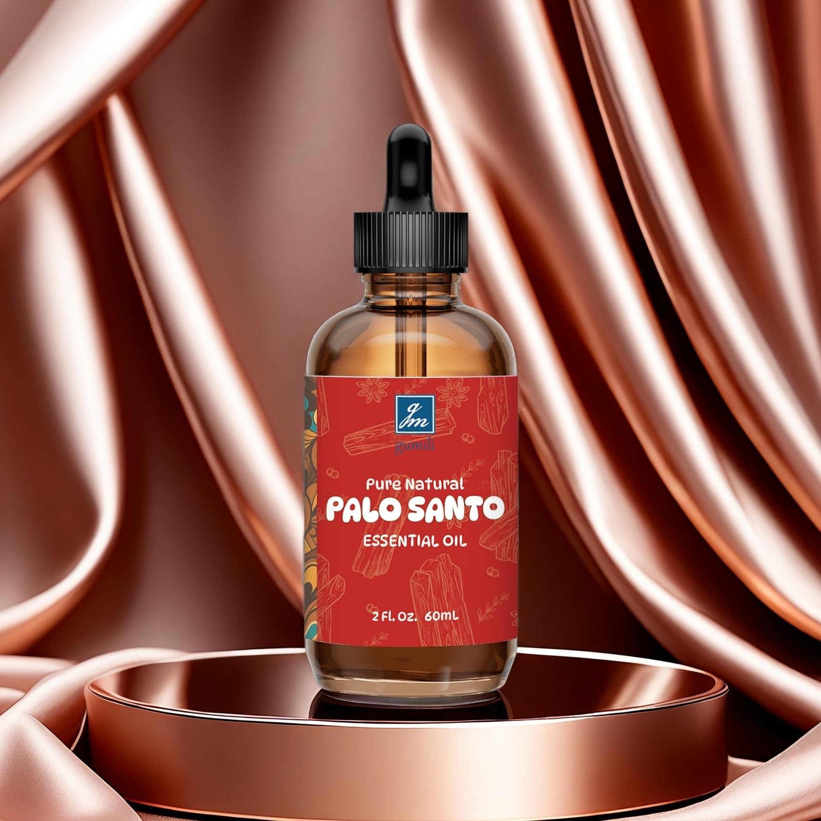 GM Gumili Palo Santo oil in diffuser for calming ambiance and focus.