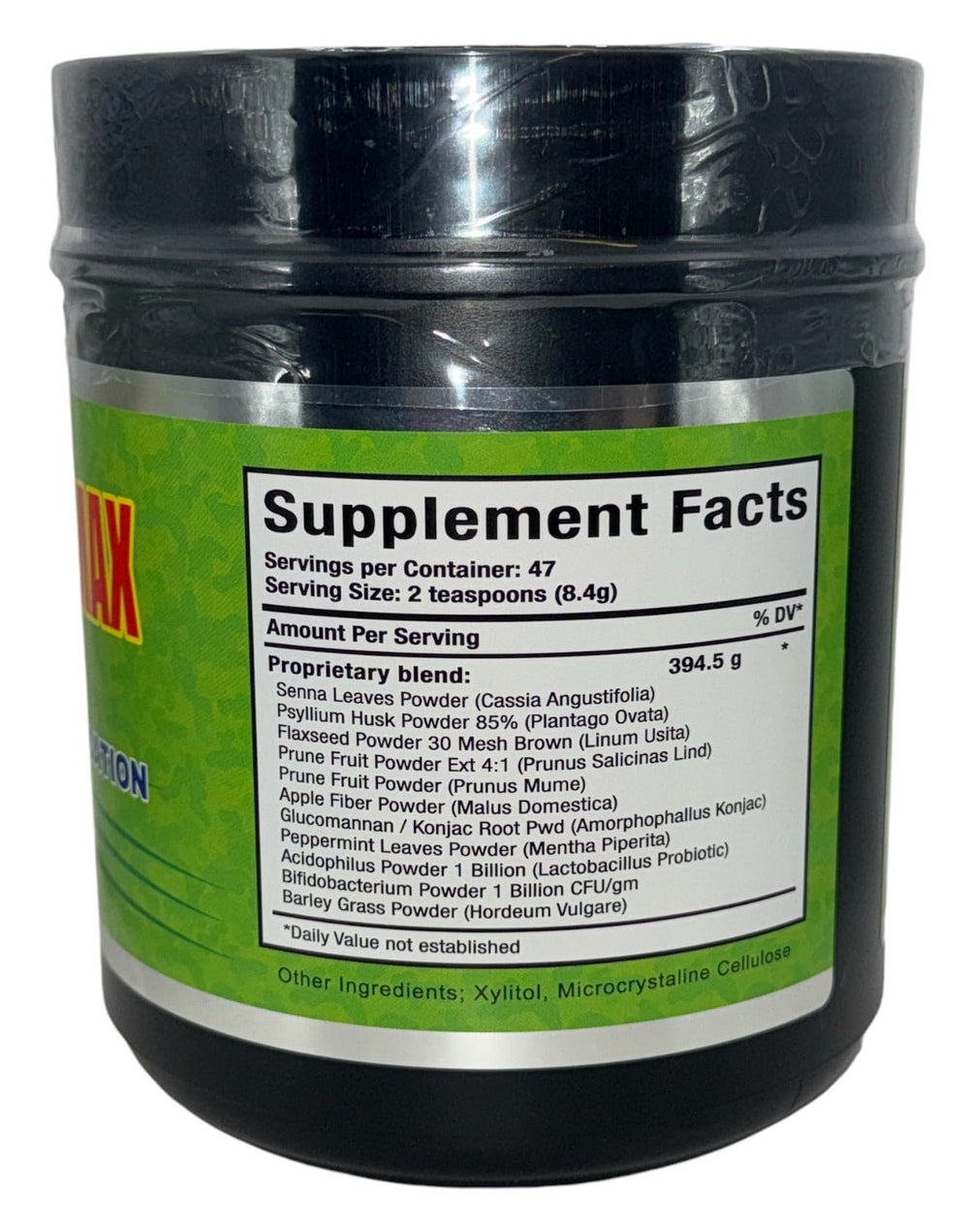 G.M.J FIBRA 18 powder bottle arranged for daily use.