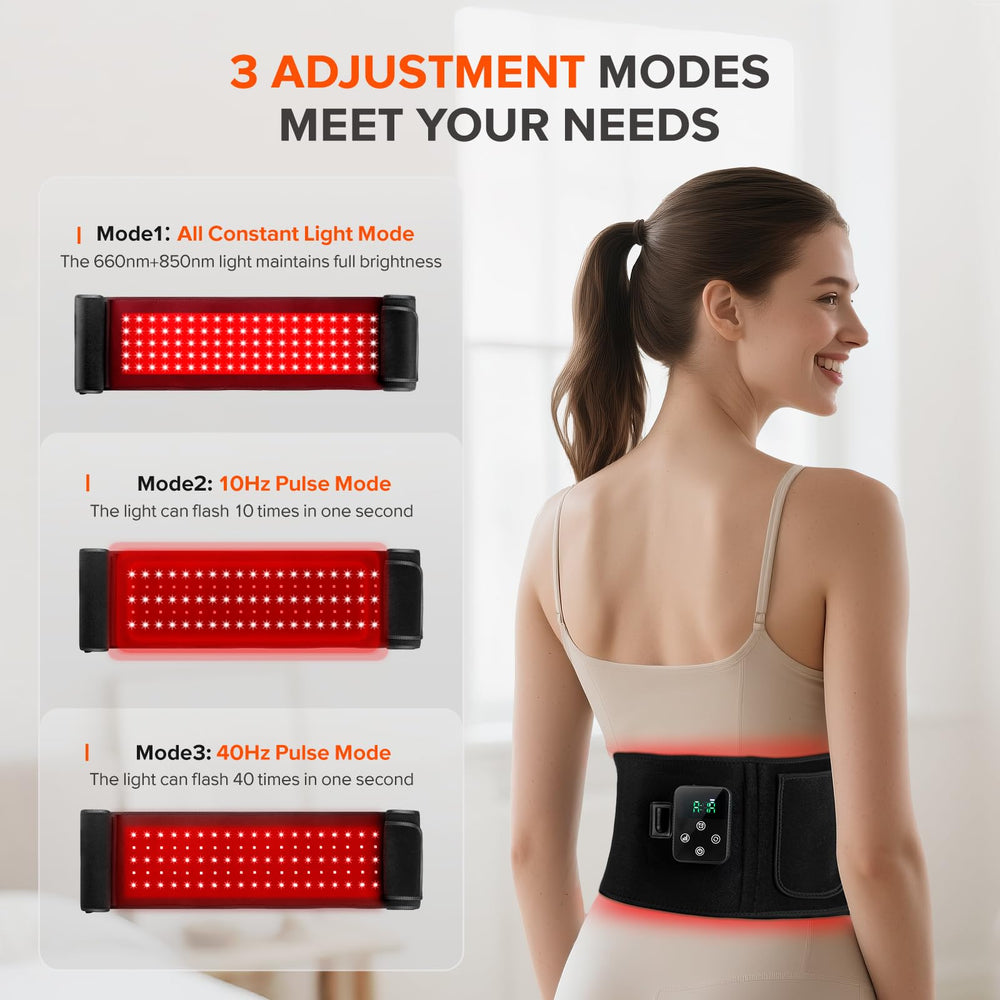 GMOWNW belt shows wide torso coverage for versatile therapy.