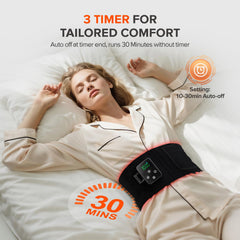 GMOWNW cordless belt in use with rechargeable battery during movement.