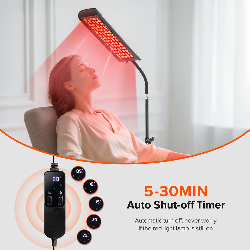 GMOWNW face treatment setup targets facial skin with light.