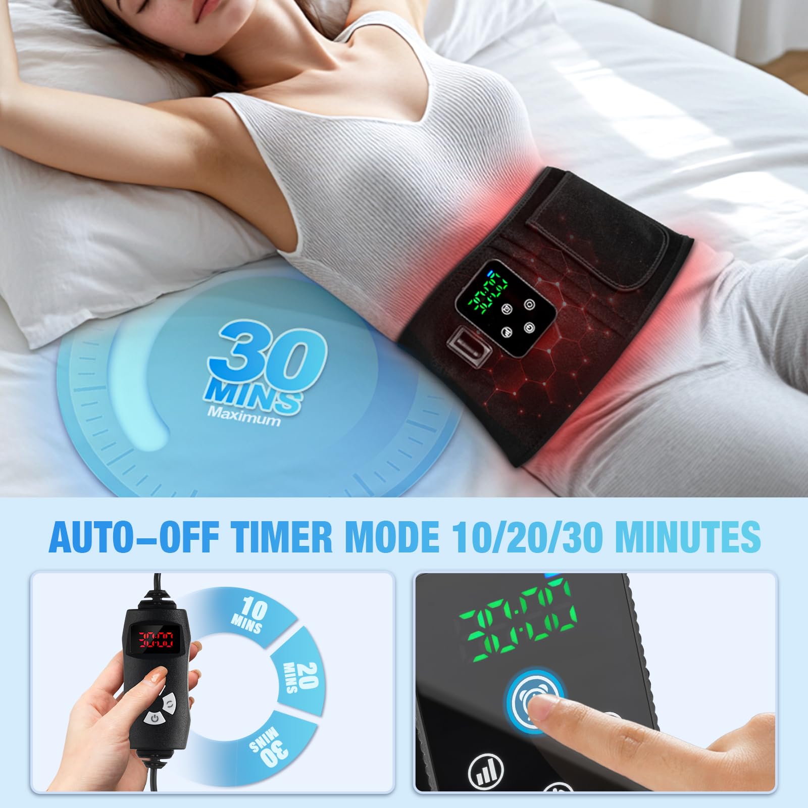 GMOWNW pulse mode options provide comfortable sessions at 10Hz or 40Hz.