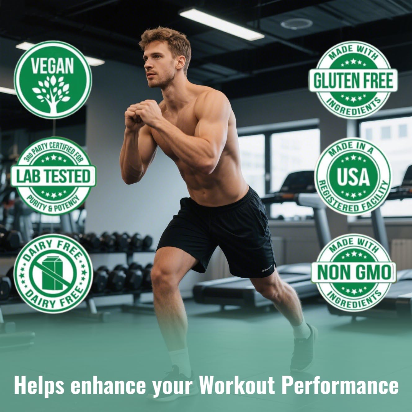 GMP Vitas Nitric Oxide capsules close-up highlighting 1000 mg dosage for circulation.